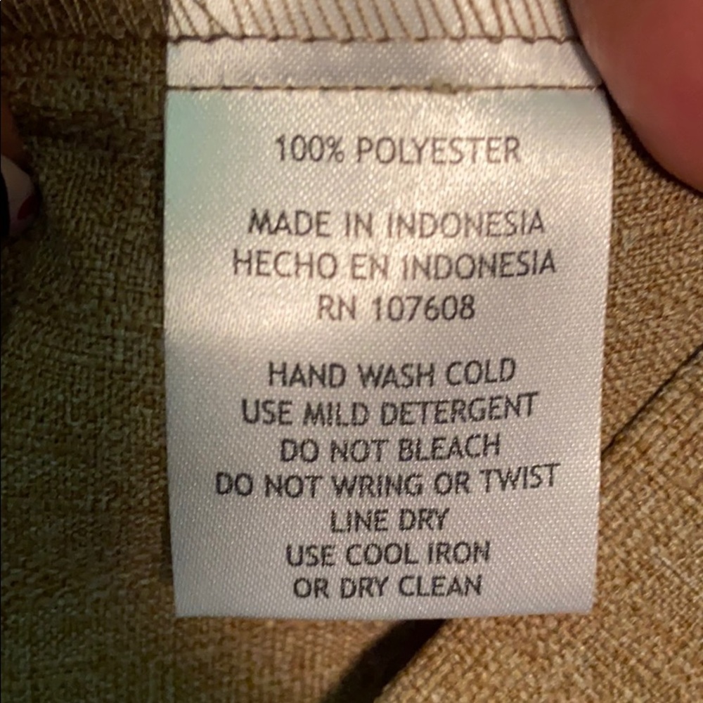 Karin Stevens tan dress sz 14P - Picture 4 of 6